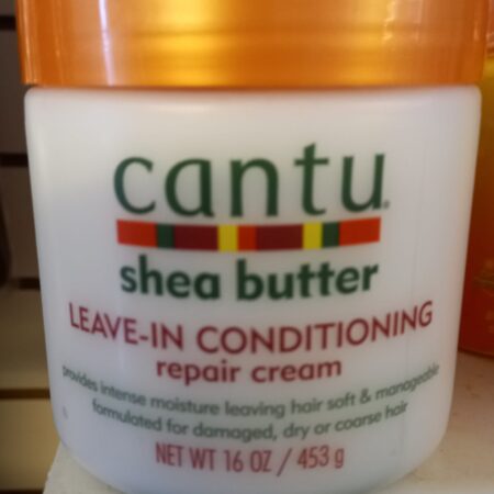 Cantu Shea Butter Leave-in Conditioning Repair Cream.