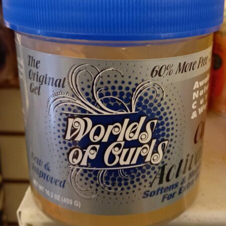 Worlds of Curls Curl Gel Activator for Natural Hair.