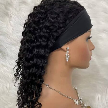 Human hair headband wigs 100% black woman afro curly 180 density,  top grade.