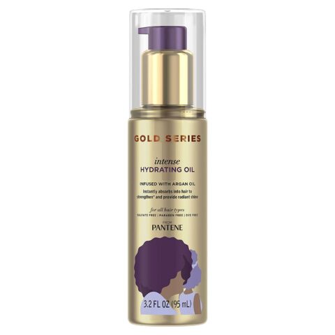 Patent Gold series intense hydrating oil for frizzy or textured hair.