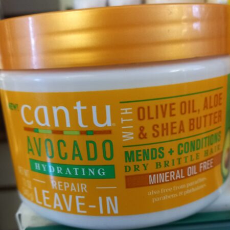 Cantu sheabutter avocado hydrating repair cream leaves in
