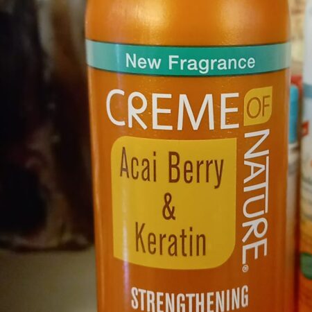 Creme of nature Acai Berry and keratin strengthening shampoo for shine and deep p moisture  for dry and damaged hair.