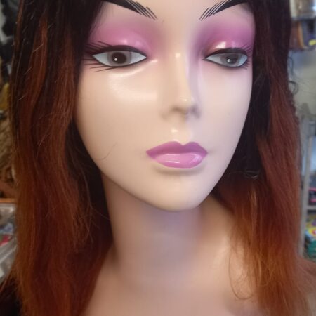 Lace frontal human hair mixed hair ombre black/burgundy