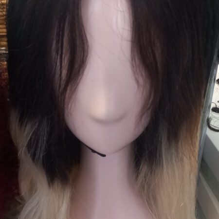 Black/Snow White lace frontal wig  human hair