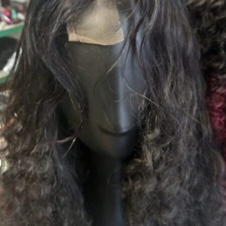 Mixed hair, deep curls with Lace closure.