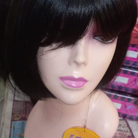 synthetic  wig with side fringe.