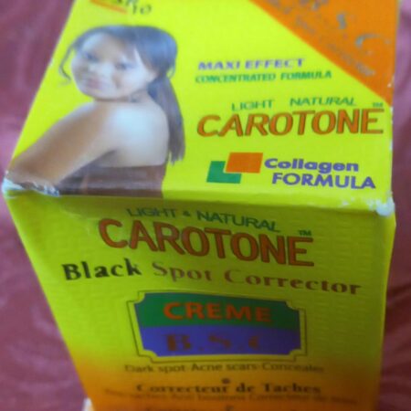 Carotene black spot corrector collagen formula creme.