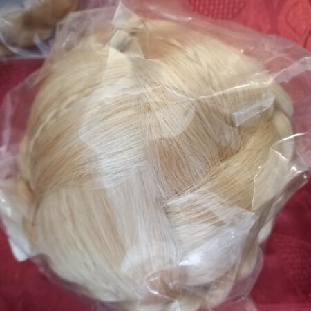 Bun plaits for that real modest bun.