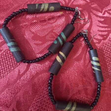 Fancy  large African earrings