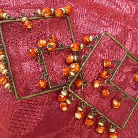 Large Square African earrings